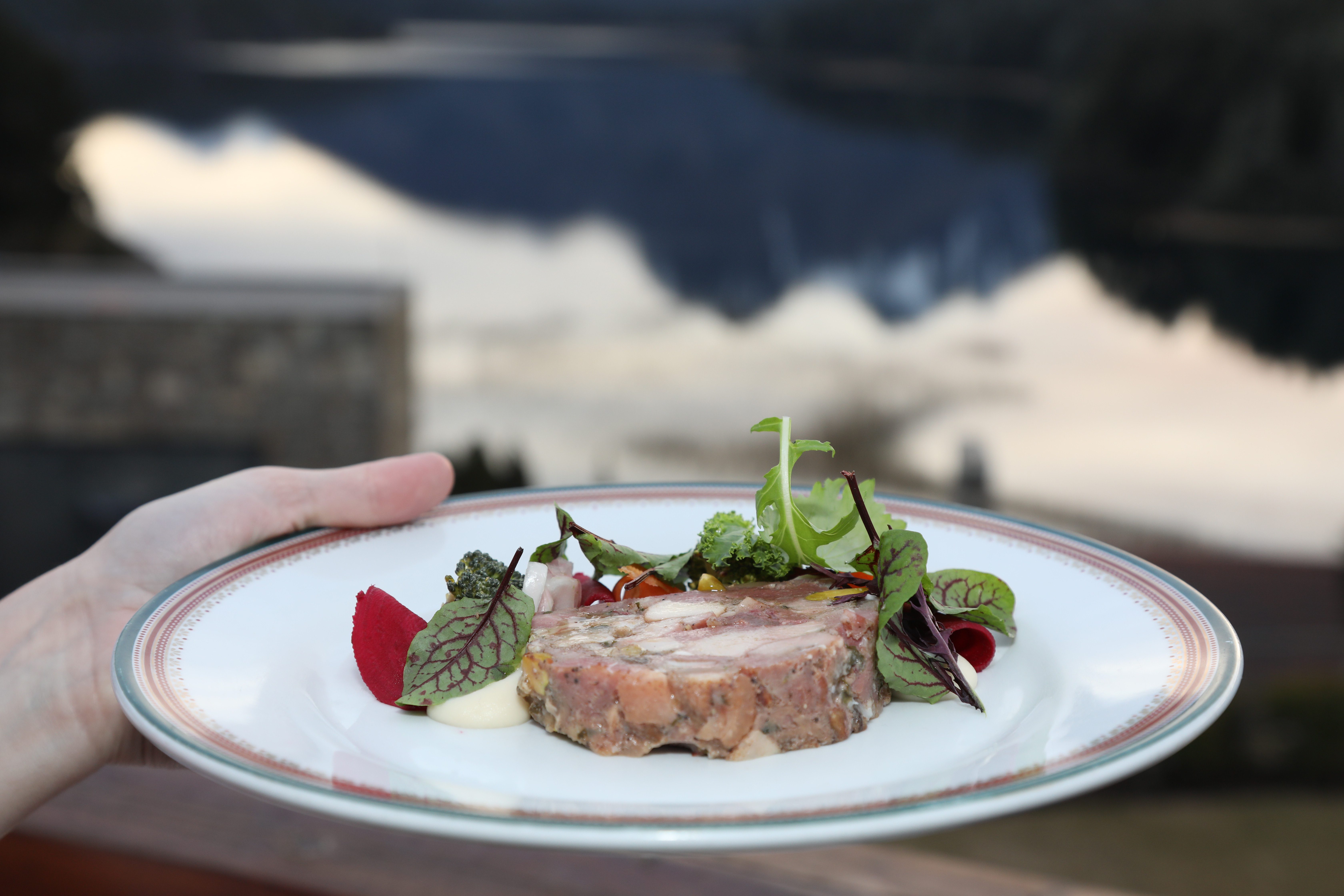 Terrina de campo y su pickle de verduras y brotes orgánicos